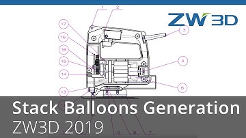 ZW3D 2019 - Easy Stack Balloons Generations (2D Drawing)