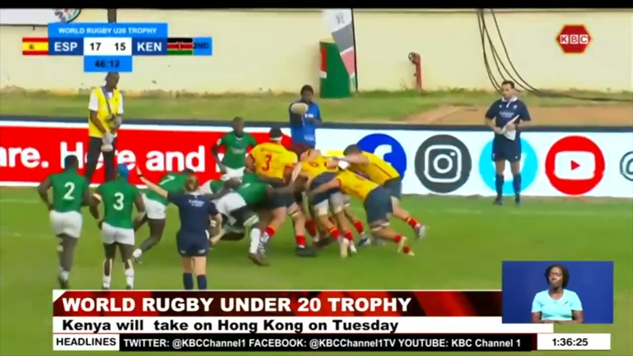 World Rugby Under-20 Trophy Kenya will take on Hong Kong on Tuesday