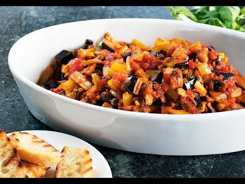 Andrew Zimmern Cooks: Caponata with Grilled Crostini