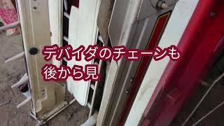 これでよく刈れたな！刈刃がカミツキガメみたいに！ｗコンバインの刈り取り部のメンテナンスと掃除します！