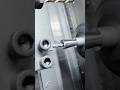 Get an up-close look at the automated aluminum machining process using a CNC lathe. #amazing