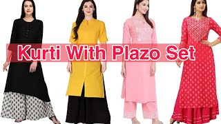 Kurti with plazo / Kurti with plazo design 2020 / Plazo with kurti #Plazo / plazo set | Plazo dress