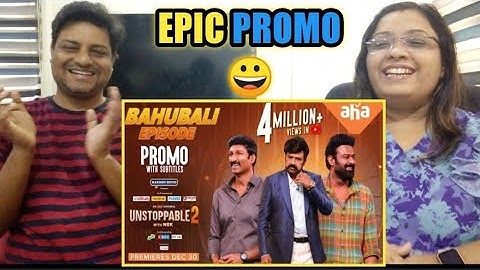 UNSTOPPABLE with NBK S2 - PRABHAS & GOPICHAND EPISODE PROMO | ahaVideoIN | DECEMBER 30 | REACTION