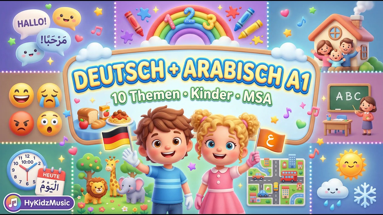 🎵 German & Arabic for Kids | Learn with Fun Bilingual Songs