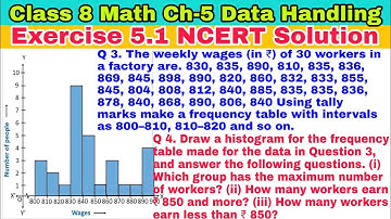 Class 8 Ex 5.1 Q 3 | Q 4 | Data Handling | Chapter 5 | Math | NCERT Solution | Exercise 5.1 | CBSE
