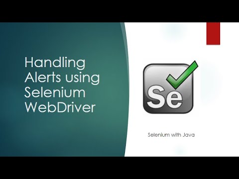 Handling Alerts Using Selenium