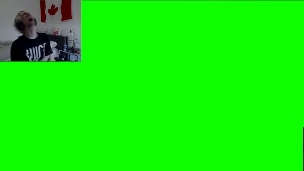 xqc green screen laughing