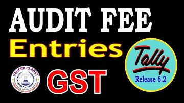 GST Audit Fee Entries in Tally ERP 9|TDS on Audit Fee | Reverse Charge on Audit Fee in tally