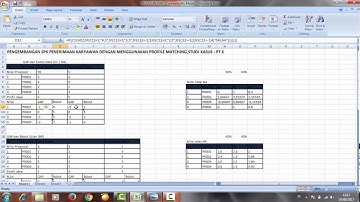 pencarian menual menggunakan metode profile matching dengan excel