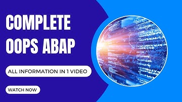 1. Complete OOPS ABAP Learning in One Shot