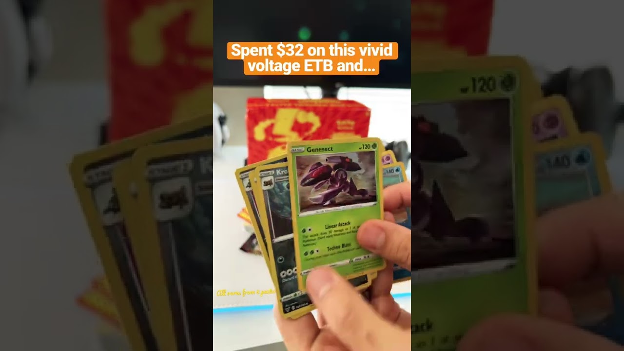 Pokémon trading card game opening of Vivid Voltage Elite Trainer Box. Showcase of all rares