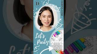Group Activity and Party Idea: Printable Coloring Books and Personalized Coloring Greeting Cards