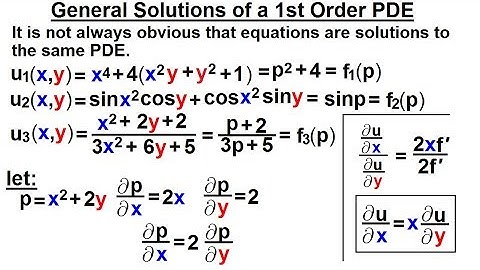 Math: Partial Differential Eqn. - Ch.1: Introduction (17 of 42) General Solution of a 1st Order PDE
