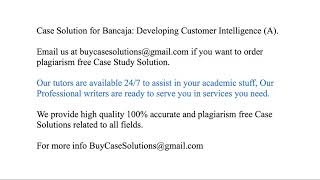 Case Solution Bancaja Developing Customer Intelligence (A)