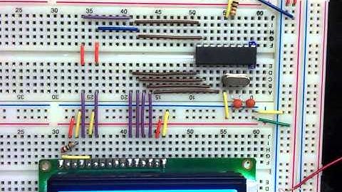 LCD Model LMB162AFC hardware connect with PIC16f84A