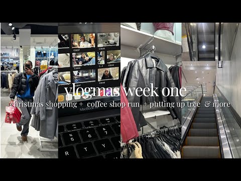 VLOGMAS WEEK 1: christmas preparations 🎄 decorating + shopping +  gym & more