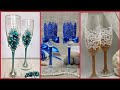 Beautiful wedding wine Glass decoration ideas