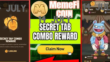 14 July MemeFi Coin Daily Secret Combo | Claim 500,00 Lakh Coins | #Crazewithali