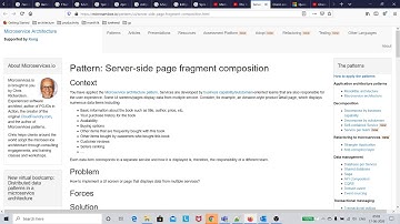 reading Server side page fragment composition, microservices