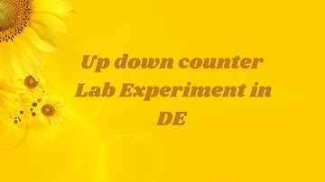 UP DOWN counter lab experiment in DE