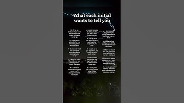 What each initial wants to tell you #initials #initial #foryou #fyp