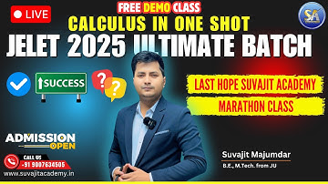 Math Calculus in One Shot | Free Demo Class | Jelet 2025 Ultimate Batch  JELET 2025 Exam Preparation