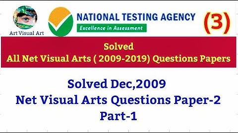 NTA Net Visual Arts Solved Dec,2009 Questions Paper-2 Part-1