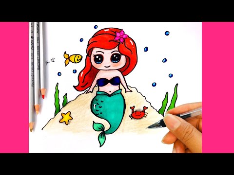 Video Cách vẽ nàng tiên cá đơn giản/How to Draw Mermaid... - youtube