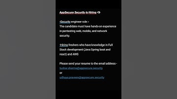 Security and Full stack development job opportunity! #security #cybersecurity #development