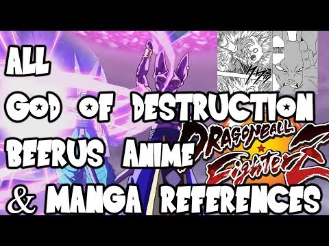 All God of Destruction Beerus Anime & Manga Dragon Ball FighterZ References