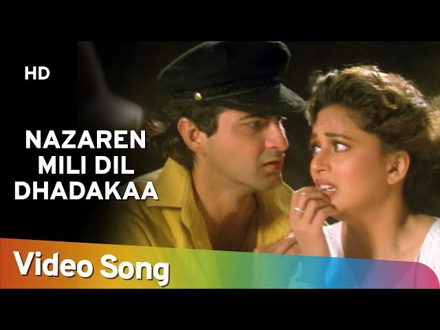 Nazrein Mili Dil Dhadka | Raja Songs | Madhuri Dixit | Sanjay Kapoor | Udit Narayan | Alka Yagnik class=