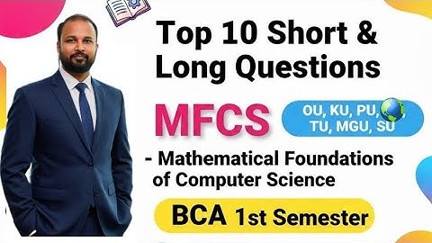 TOP 10 MFCS Korte & Lange Belangrijke Vragen 2025-26 BCA I Semester 1e Semester OU PU