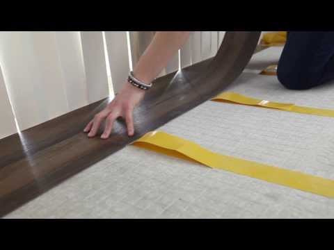 How To Install Vinyl Plank Flooring Using Double Sided Tape Youtube