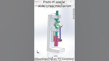 Press of spatial slider crank mechanism- Mechanical Animation #mechanics #animation