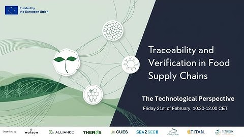 ALLIANCE EU: Cluster Webinar on Food Traceability & Verification