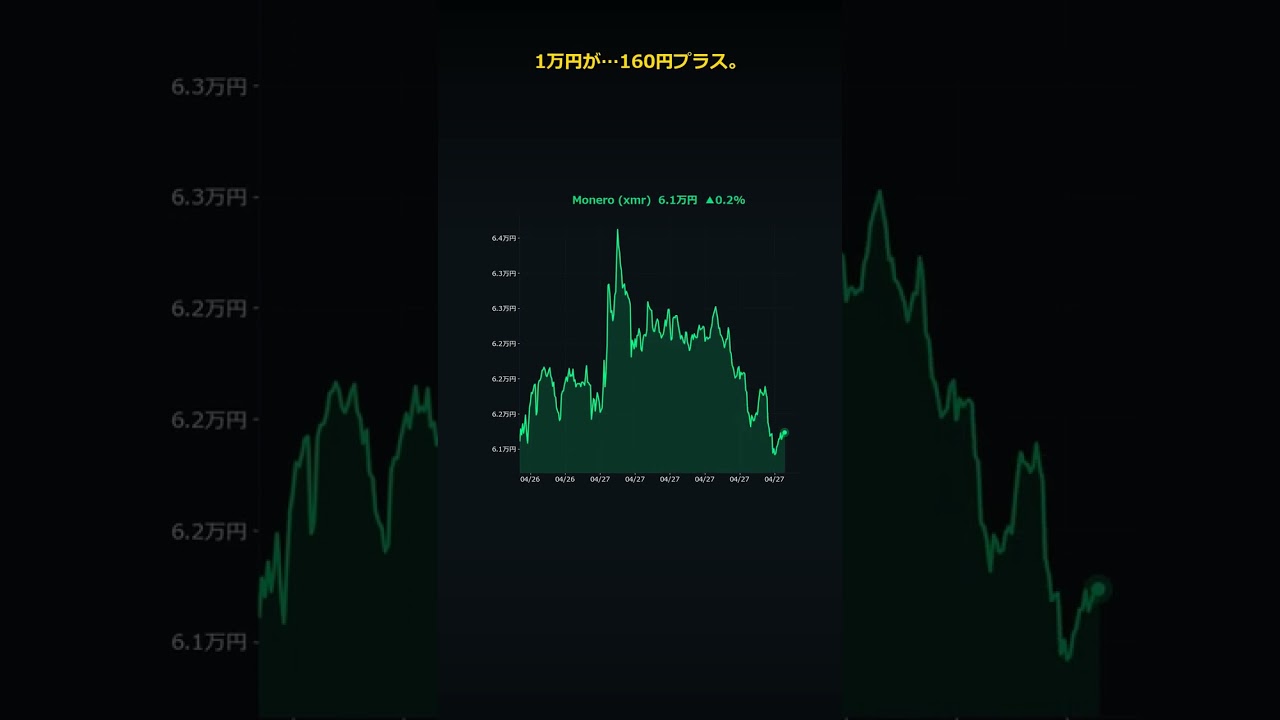 24時間で+4.6%爆上げ｜1万円でいくら儲かった？