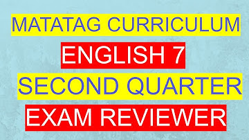 Matatag Curriculum English 7 | Second Quarterly Examination Reviewer | Grade 7 English Review