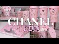 Chanel  louis vuitton designer inspired dollar tree diy ideas  pink  girly room decor budget glam