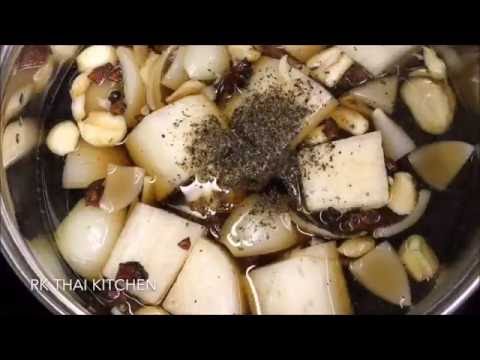 วิธีทำน้ำซุปก๋วยเตี๋ยวเนื้อ How to make Thai beef bone soup.