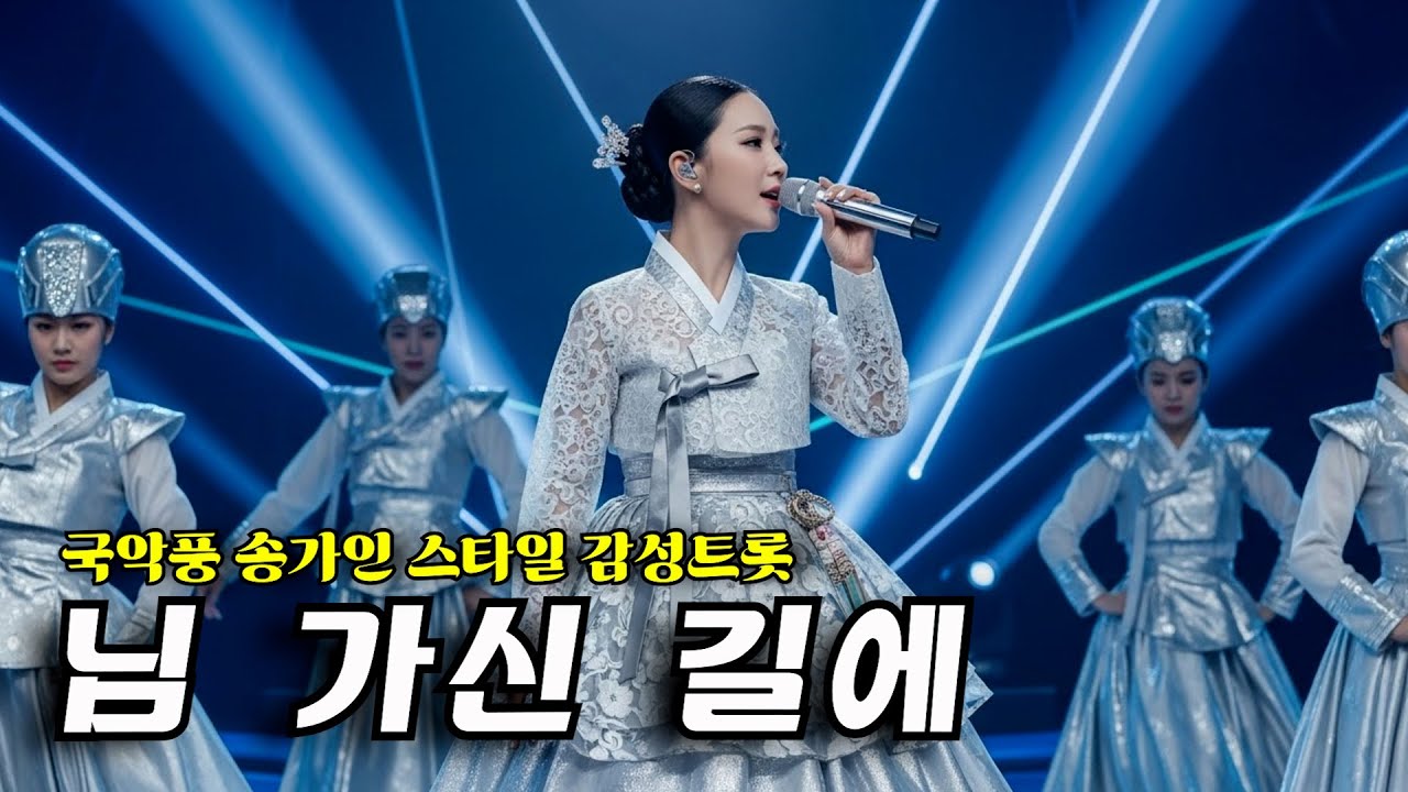 님 가신 길에 | 국악풍 송가인 스타일 감성 트롯 | 아~ 님이여, 왜 날 두고 가시나요 눈물로 불러도 대답이 없네 님 없는 세상 나는 그림자라오