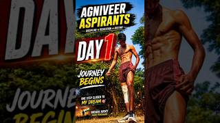 👉 Day-01 🔥 Agniveer Journey Start #Agniveer #ArmyPreparation #Motivation #Running #Discipline#shorts