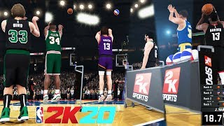 NBA 2K20 EPIC 3 Point Contest - Steph Curry, Peja, Bird, Harden, Ray Allen, \& Nash!! HD