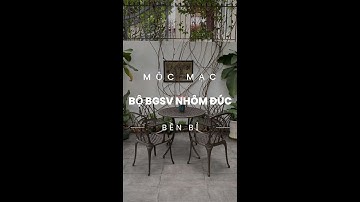 Bộ bàn ghế sân vườn nhôm đúc cao cấp màu cát - Vườn An Nam