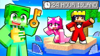 Locking Friends on a ISLAND For 24 HOURS in Minecraft!