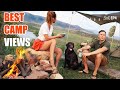 Camping with best views with a dog, Australian Bush, campfire food