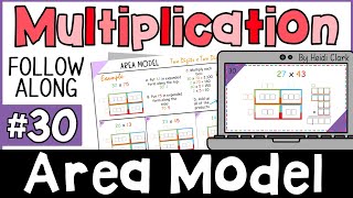 Area Model Multiplication how to do the box method for double digit multiplication 2 x 2 digit