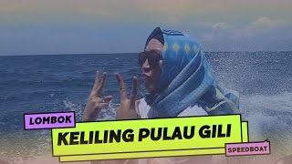 Angelina Sondakh Naik Speedboat Keliling Pulau Gili, Lombok