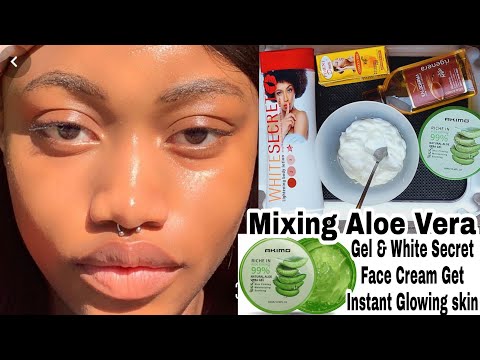 face cream mixing aloe vera gel & white secret / how to Mix white secret cream Brightener face