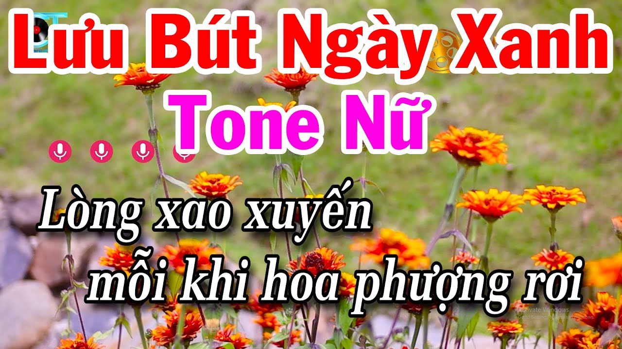 Karaoke Lưu Bút Ngày Xanh Tone Nữ Nhạc Trữ Tình Dễ Hát Tuấn Cò 2025