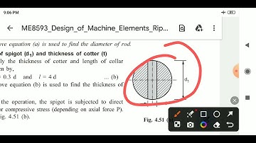 Design of machine elements cotter joint problem